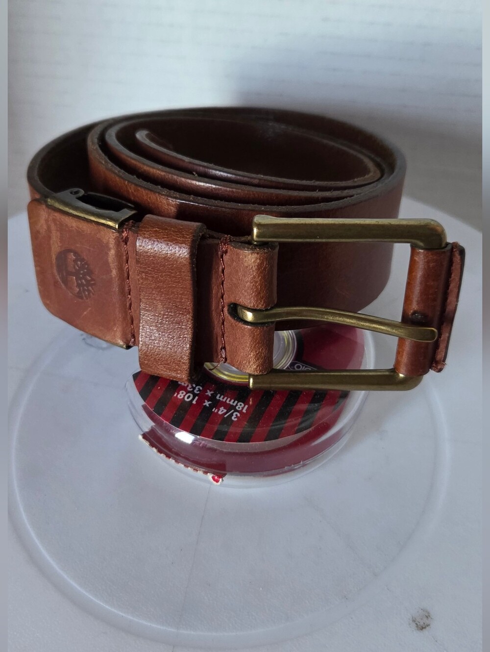 Timberland Men's Brown Leather Belt Size 34-38